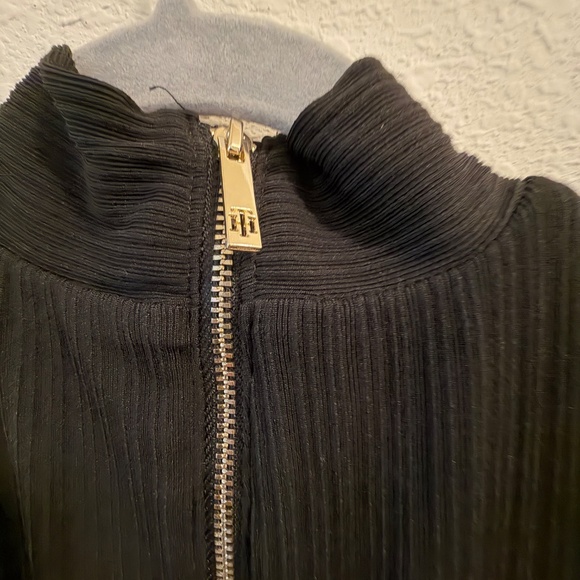 Tommy Hilfiger Sophisticated Sleeveless Ribbed Gold Zipper Dress, Sz 4, NWT - Picture 9 of 10